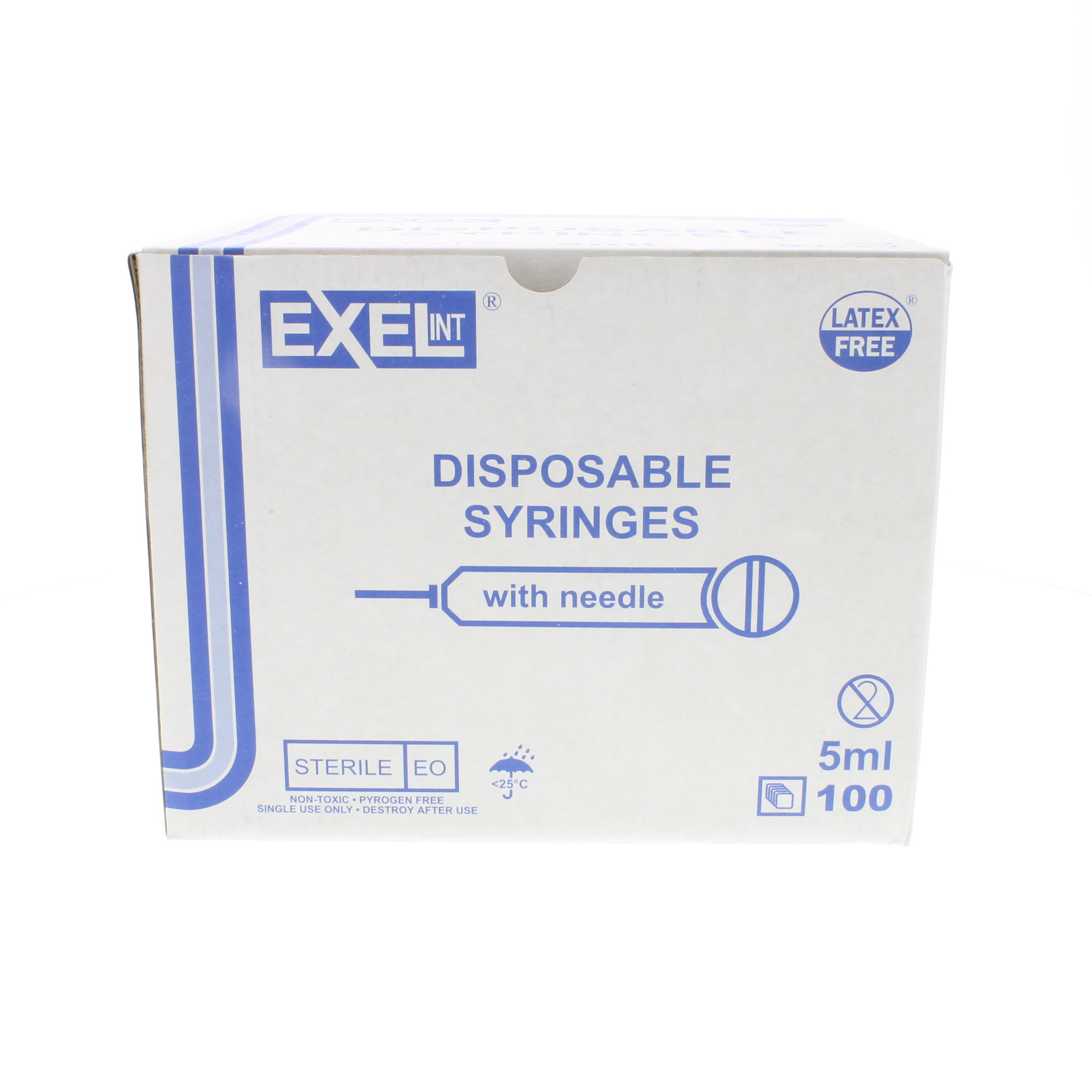Exel 5-6cc Syringe w/21g x 1-1/4 Inch Needle - Box/100